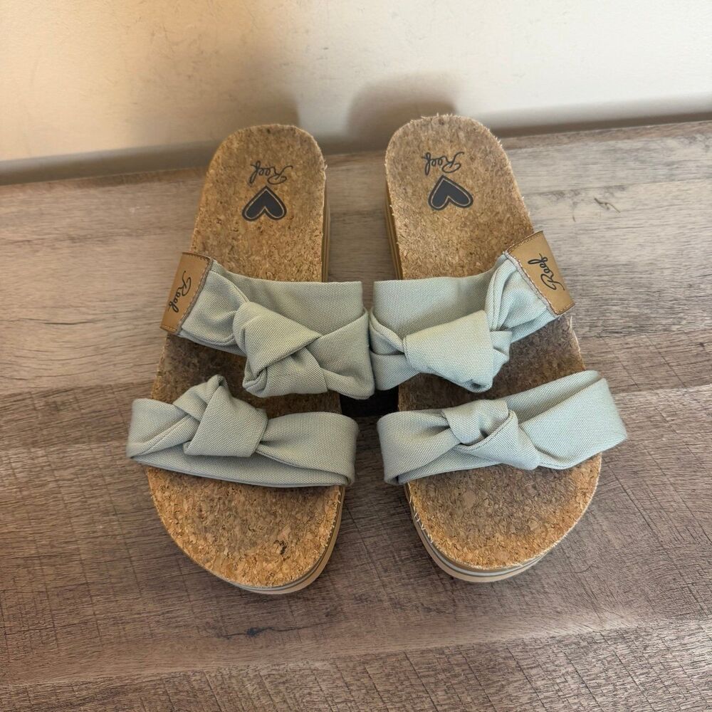 Reef Knotty Vista Hi Elm Slides Shoes Sandal Women Size 9 - Picture 3 of 8